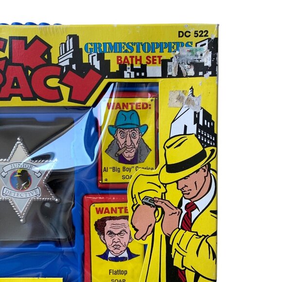 Dick Tracy Vintage Grimestoppers Bath Set Vintage New - Picture 4 of 9
